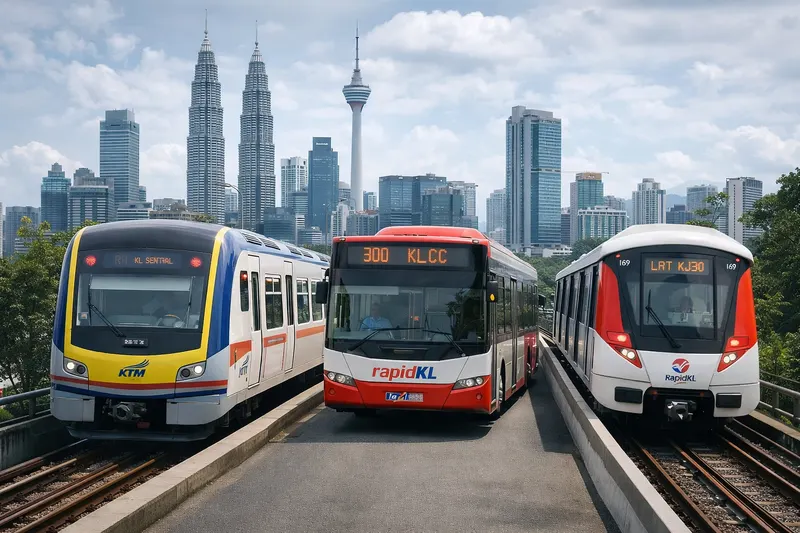 Malaysia public transport - KTMB trains, RapidKL, and MyBas schedules