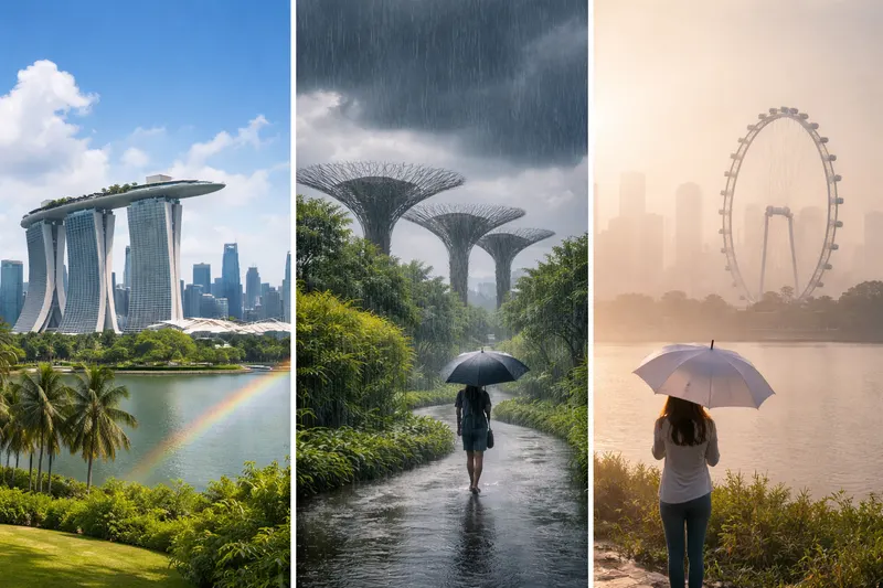Singapore weather forecast with rain alerts and temperature trends